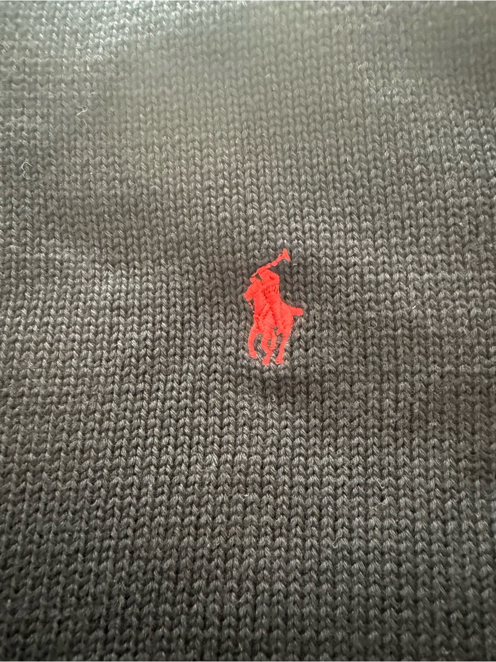 Polo by Ralph Lauren Unisex Black Crewneck Sweater with Red Pony - Picture 3 of 10
